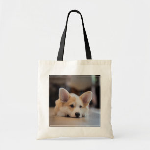 Tote Bag Animaux de bébés cutest   Sleepy Corgi Puppy