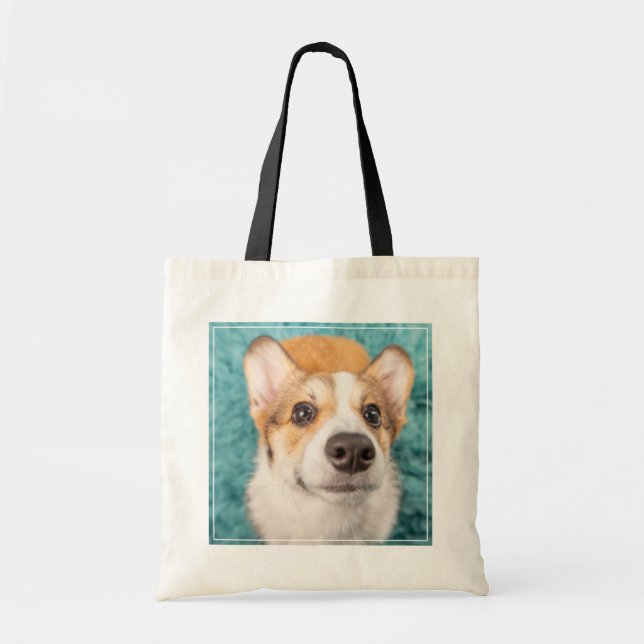 Tote Bag Animaux de bébés cutest | Sweet Corgi Puppy Face (Devant)