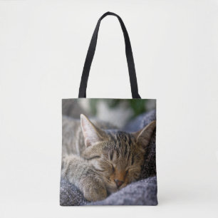 Tote Bag Animaux de bébés cutest Tabby Kitten Sommeil