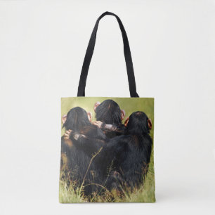 Tote Bag Animaux de bébés cutest Trois chimpanzés en trai