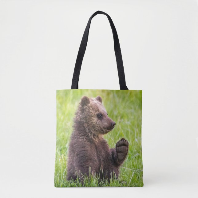 Tote Bag Animaux de bébés cutest | Vague d'ours Brown (Devant)