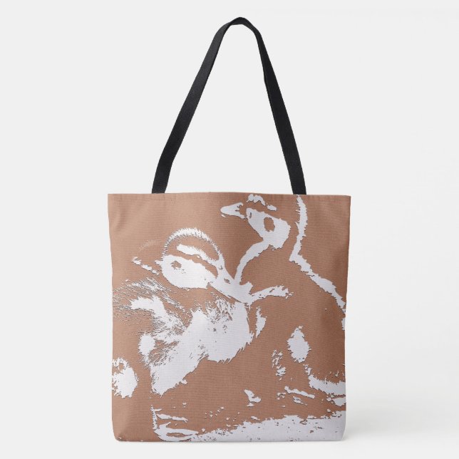 Tote Bag Animaux de faune d'oiseaux de canards de canetons (Devant)