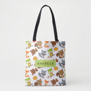 Tote Bag Animaux de forêt, Animaux de forêt, Votre nom