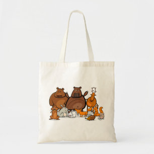 Tote Bag Animaux de forêt drôles Créatures mignonnes des bo