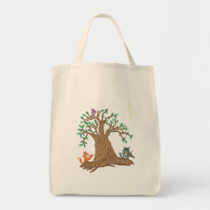 Tote Bag Animaux de la forêt jouant de la musique Art fol