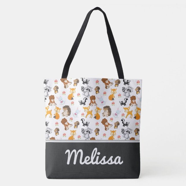 Tote Bag Animaux de région boisée | personnalisé (Devant)