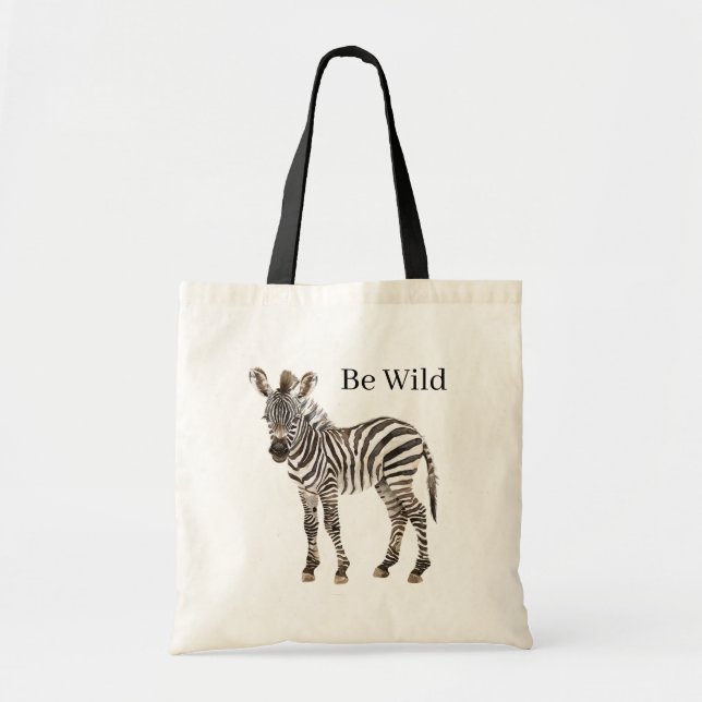 Tote Bag Animaux de safari zèbre (Devant)
