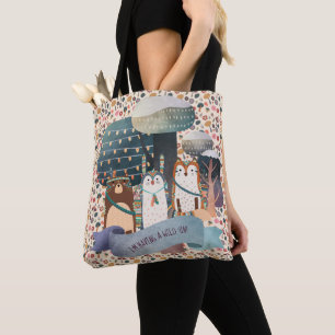 Tote Bag Animaux des bois Tribal Wild One Fourre-tout Perso
