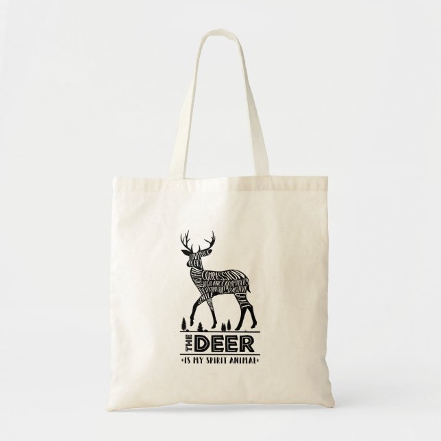 Tote Bag Animaux d'esprit : Les cerfs communs | (Devant)