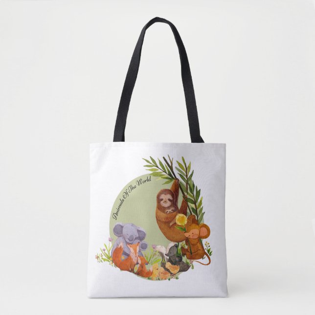 Tote Bag Animaux Du Monde (Devant)
