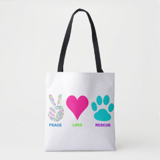Tote Bag Animaux familiers de délivrance d'amour de paix