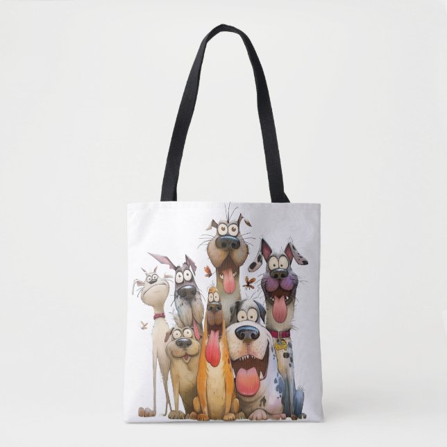 Tote Bag Animaux fantaisistes drôles (Devant)