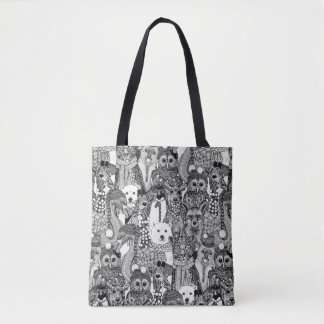 Tote Bag animaux festifs noirs