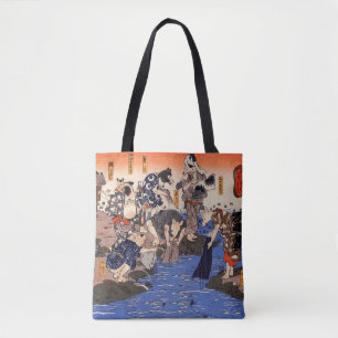 Tote Bag Animaux Japonais Laver Les Vêtements