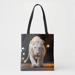 Tote Bag Animaux Lions Dans La Rue À L'Extérieur