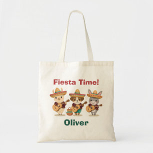 Tote Bag Animaux Mariachi Mignons Lama Âne Chiot Fiesta