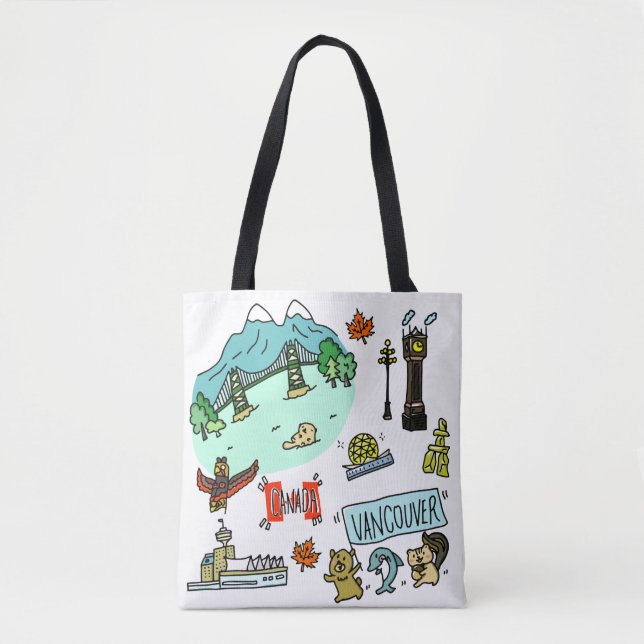 Tote Bag Animaux mignons de fourre-tout d'amants de (Devant)