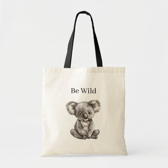 Tote Bag Animaux Safari Koala Panda (Devant)