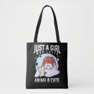 Tote Bag Anime et chats Otaku Japonaise Anime Girl