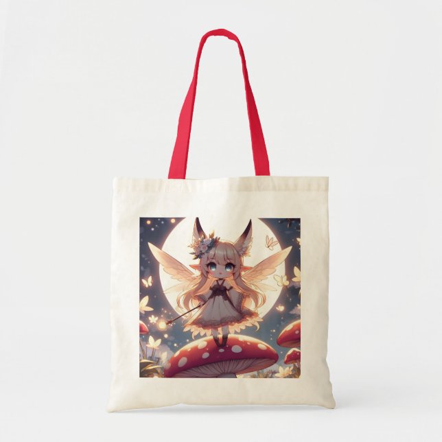 Tote Bag Anime Girl Pixie Hippie Lune Fée (Devant)