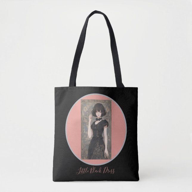 Tote Bag Anime intemporelle LBD Imprimer petite robe noire (Devant)