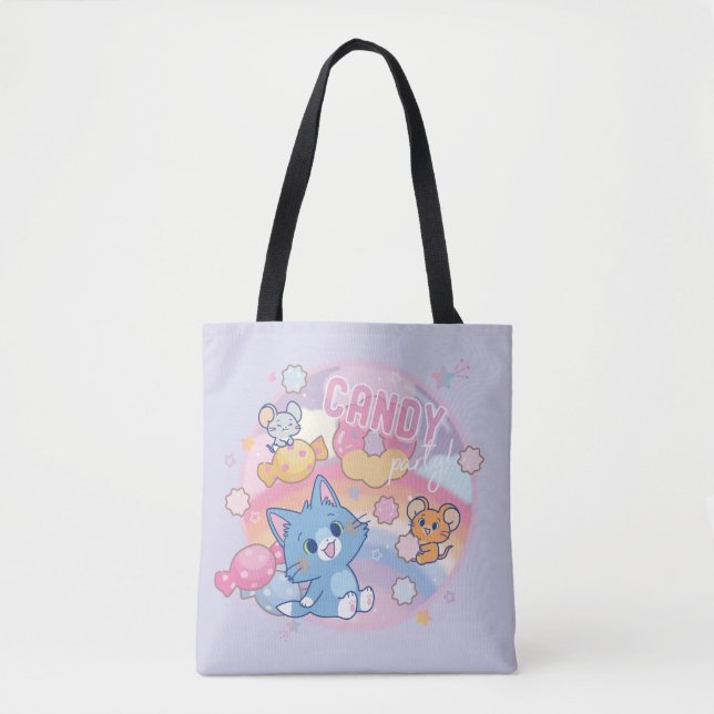 Tote Bag Anime Tom et Jerry Candy Party (Devant)