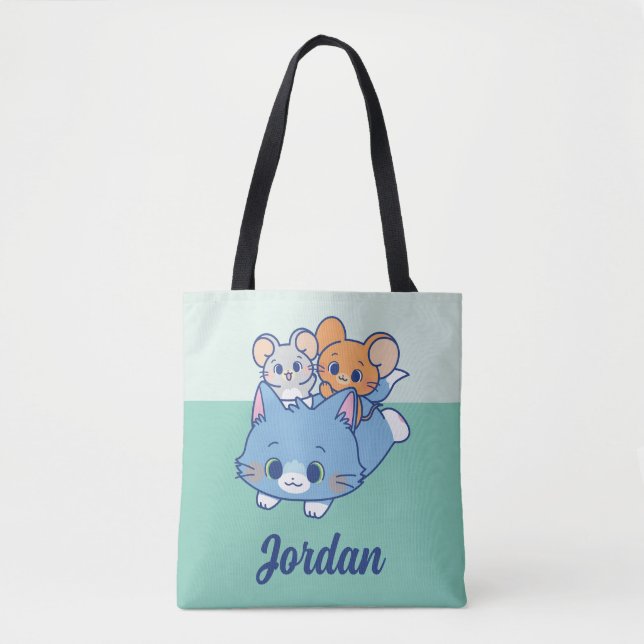 Tote Bag Anime Tom, Jerry et Tuffy (Devant)
