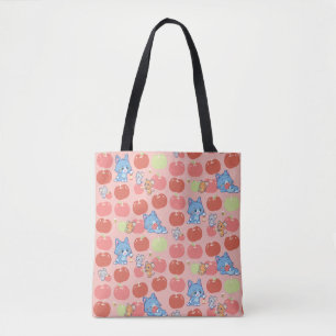 Tote Bag Anime Tom, Jerry et Tuffy Apple Motif