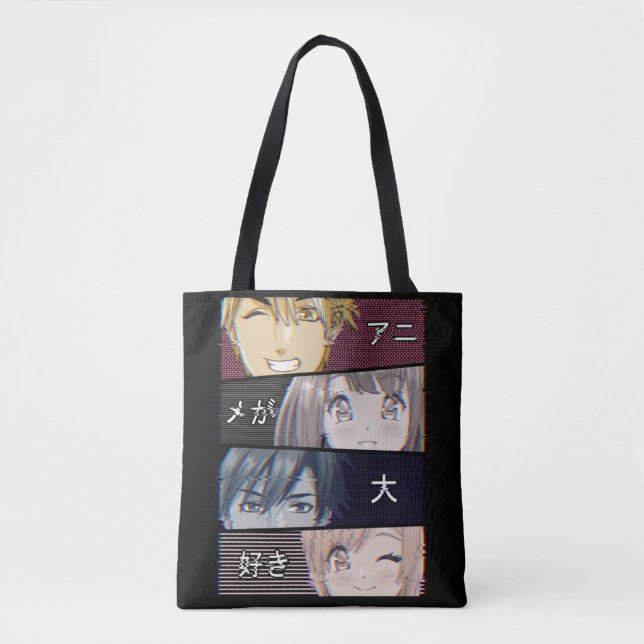 Tote Bag Anime Vaporwave Esthétique japonais Otaku (Devant)