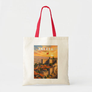 Tote Bag Ankara Turquie Illustration Voyage Art Vintage
