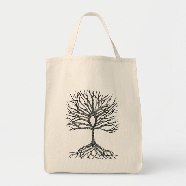Tote Bag Ankh Tree of LIfe Design (Devant)