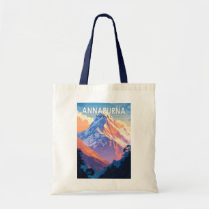 Tote Bag Annapurna Nepal Travel Art Vintage