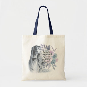 Tote Bag Anne Bronte Citation Mon Âme Est Éveillé Floral