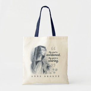Tote Bag Anne Bronte Citation Mon Âme Est Réveillée