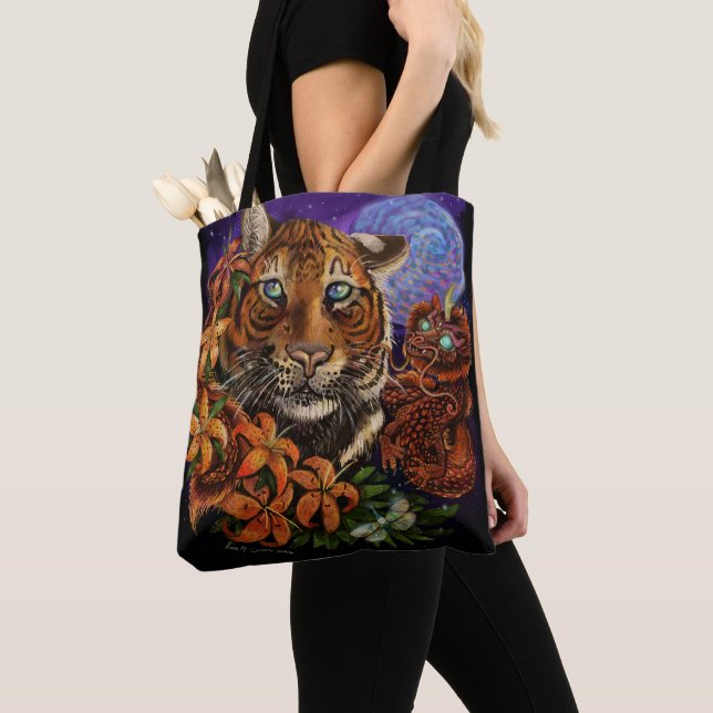 Tote Bag Année chinoise du Tiger2022 nouvel art (De près)