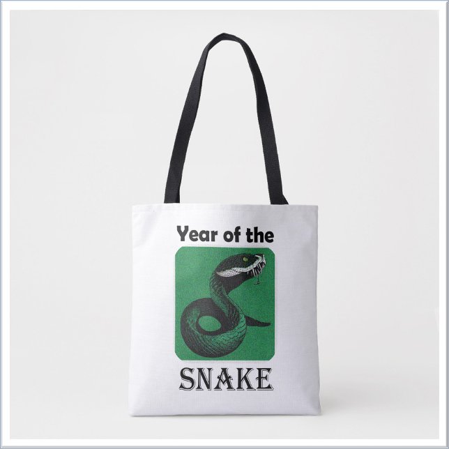 Tote Bag Année cool du serpent Zodiac chinois (Créateur téléchargé)