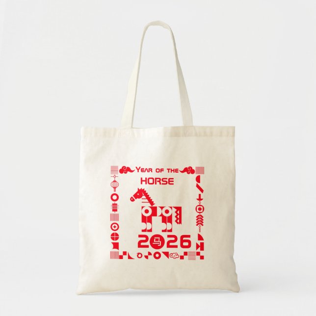 Tote Bag Année du cheval 2026 (Devant)