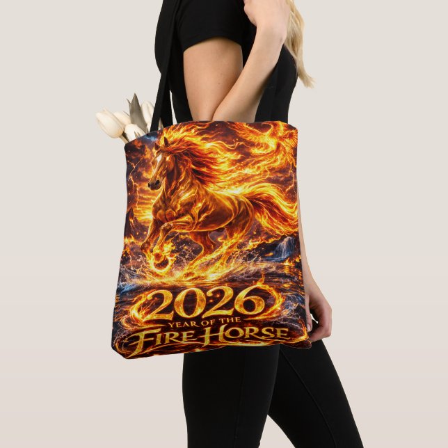 Tote Bag Année du Cheval de Feu 2026 (De près)