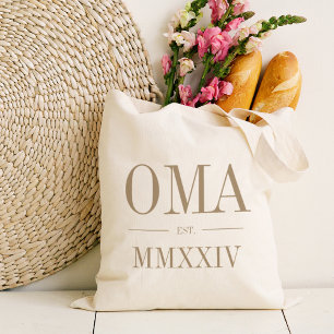Tote Bag Année Numérique Romaine Oma Établie