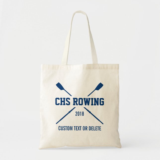 Tote Bag Année personnalisée de nom d'équipe d'avirons de (Devant)
