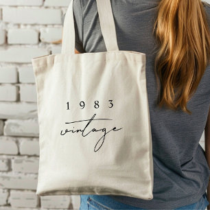 Tote Bag Année personnalisée Vintage 40e anniversaire Cool