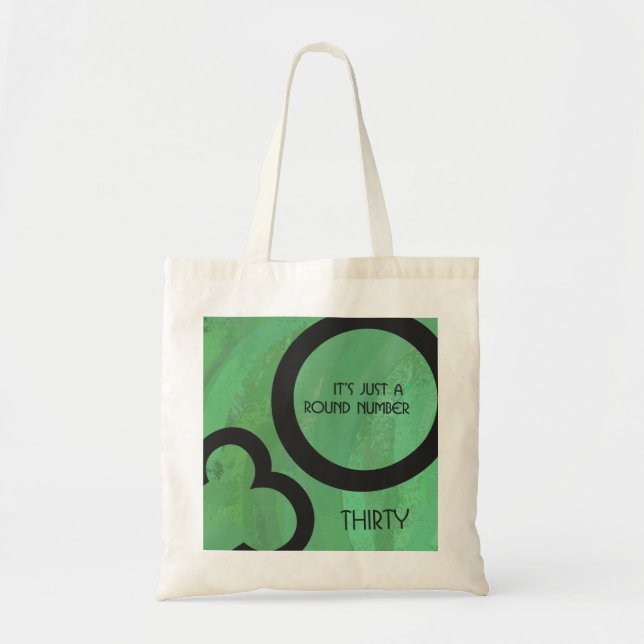 Tote Bag Anniversaire 30 Décennie Verte (Devant)