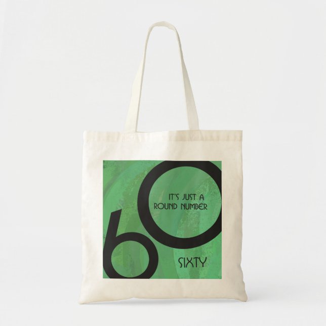 Tote Bag Anniversaire 60 ans vert (Devant)