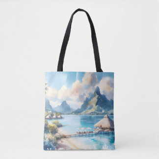 Tote Bag Anniversaire Bora Bora Français Polynésie Voyage