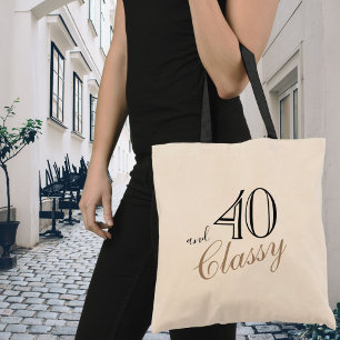 Tote Bag Anniversaire de 40 ans et d'un élégant script no