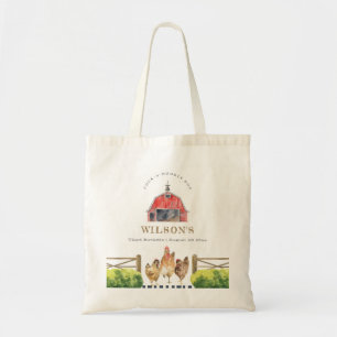 Tote Bag Anniversaire de enfant d'aquarelle de la ferme de