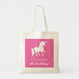 Tote Bag Anniversaire de filles personnalisé par licorne