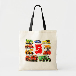 Tote Bag Anniversaire de grande coutume de camion d'enfants