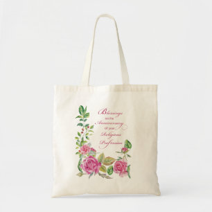 Tote Bag Anniversaire de la profession religieuse Roses ros