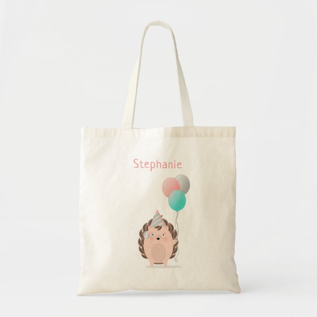 Tote Bag Anniversaire du Hérisson mignon (Devant)